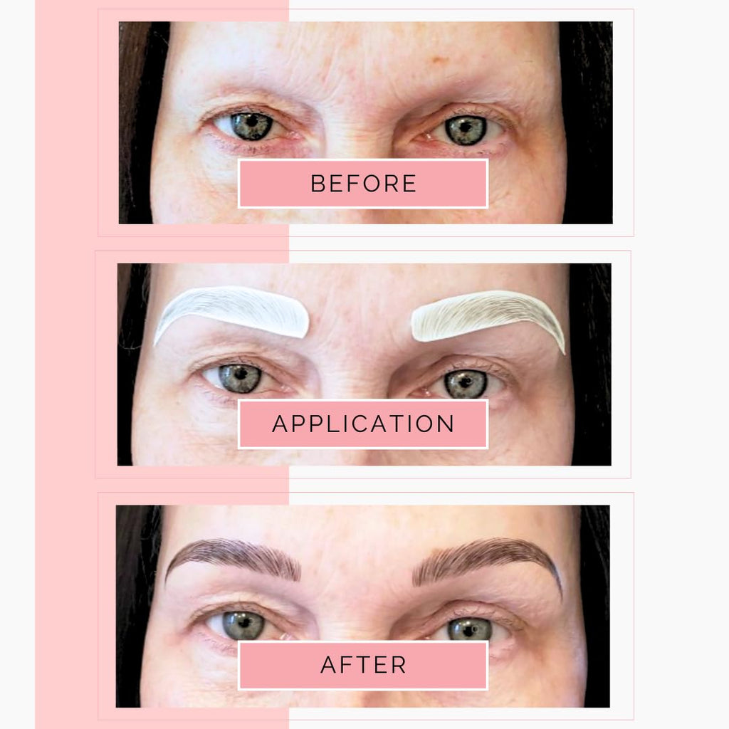 10 Pack Temporary Eyebrow Tattoos Waterproof Eyebrow Stickers, False Tattoos Hair Like Peel Off Instant Transfer Brows For Women And Men | Natural Strokes, Shaping (curved, brown)