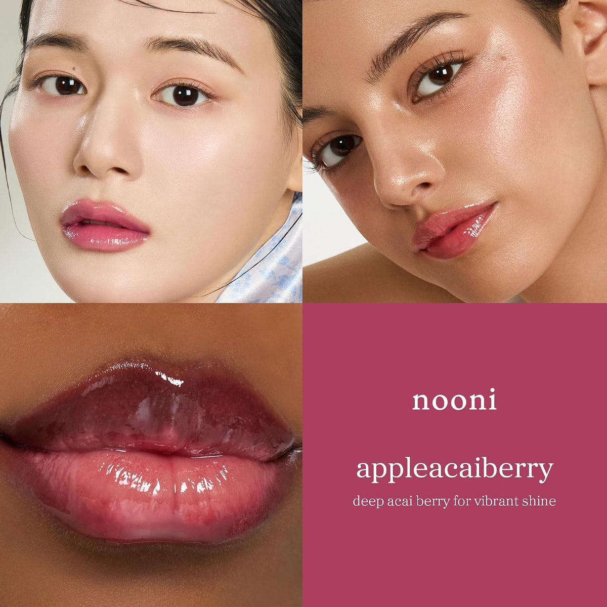 NOONI Lip Oil Set 5EA - 2026 Holiday Limited Tinted Plumping Lip Gloss