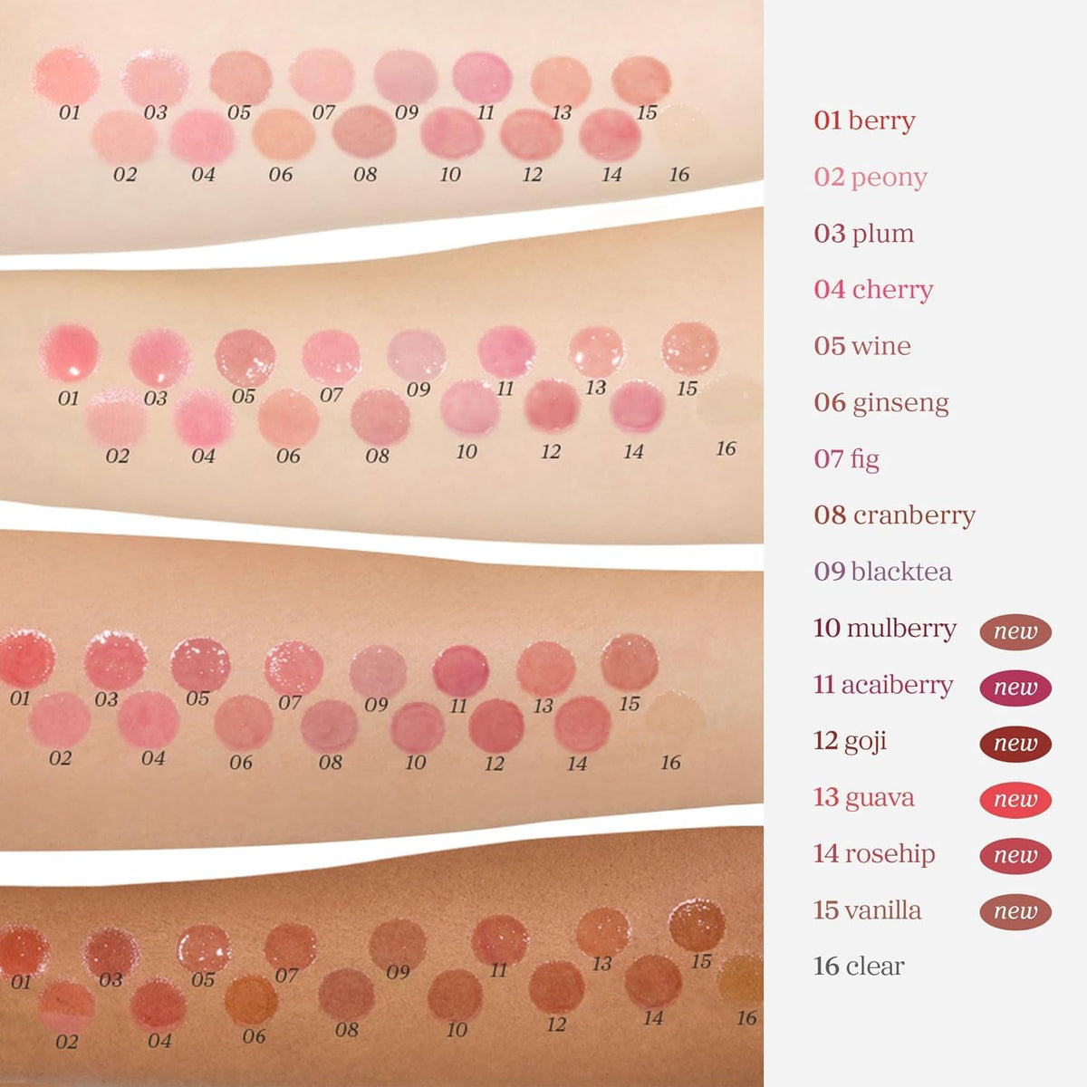 NOONI Lip Oil Set 5EA - 2026 Holiday Limited Tinted Plumping Lip Gloss