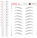 10 Pack Temporary Eyebrow Tattoos Waterproof Eyebrow Stickers, False Tattoos Hair Like Peel Off Instant Transfer Brows For Women And Men | Natural Strokes, Shaping (curved, brown)