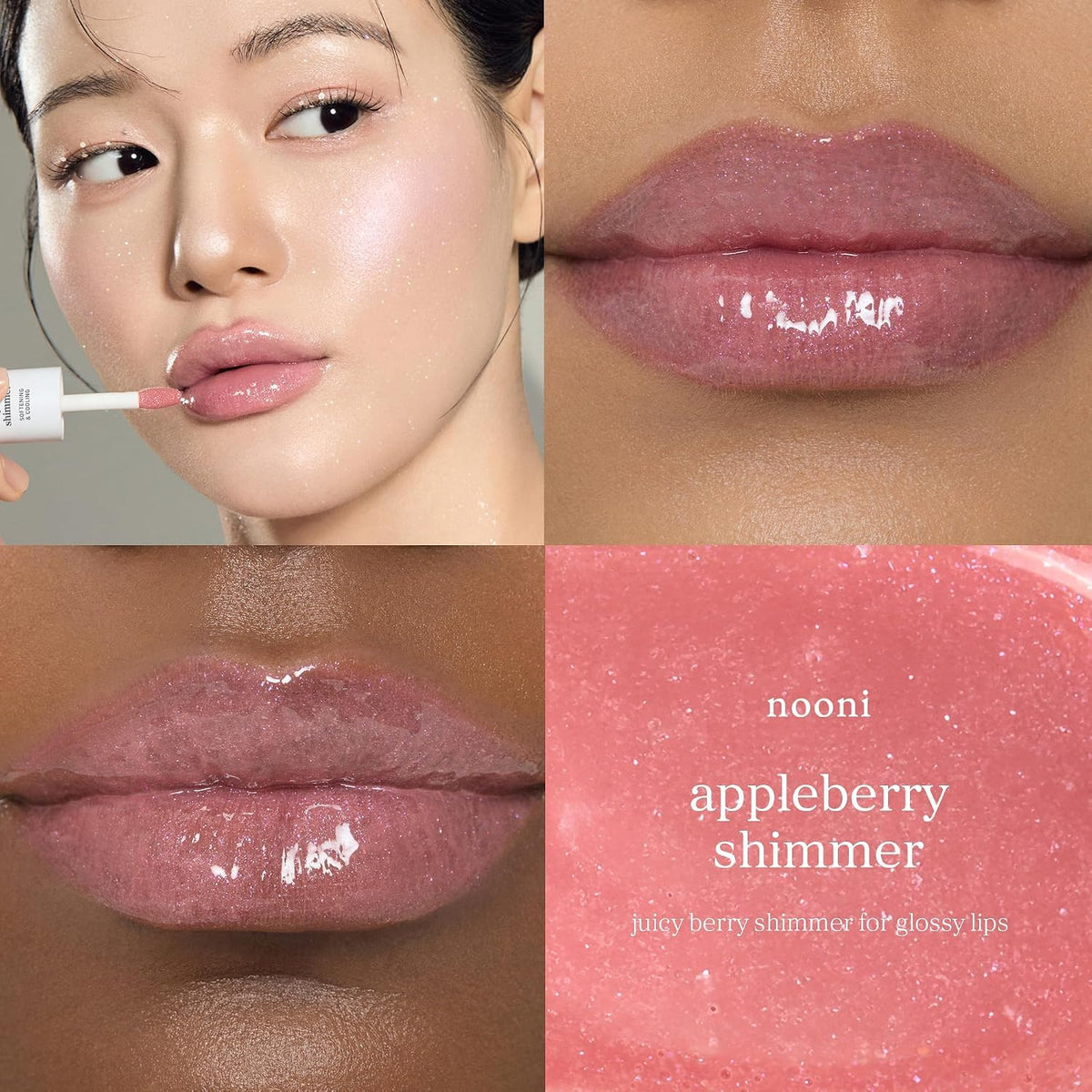 NOONI Lip Oil Set 5EA - 2026 Holiday Limited Tinted Plumping Lip Gloss