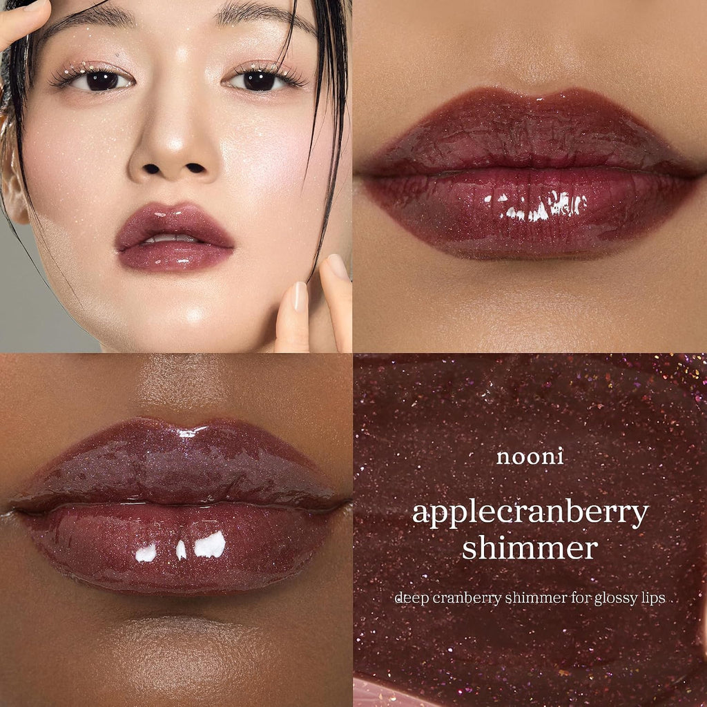 NOONI Lip Oil Set 5EA - 2026 Holiday Limited Tinted Plumping Lip Gloss
